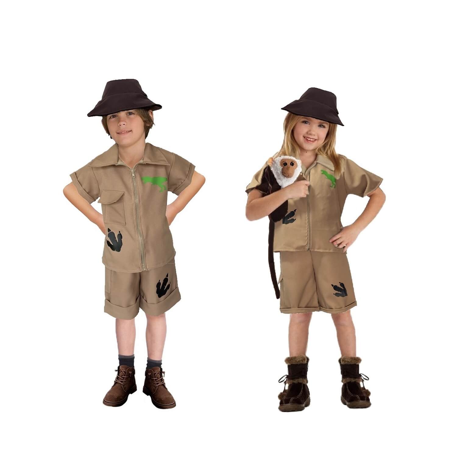 Foto 2 pulgar | Disfraz de Explorador Jurásico Para Niñas Y Niños - Traje Cazador De Dinosaurios - Uniforme Exploradora