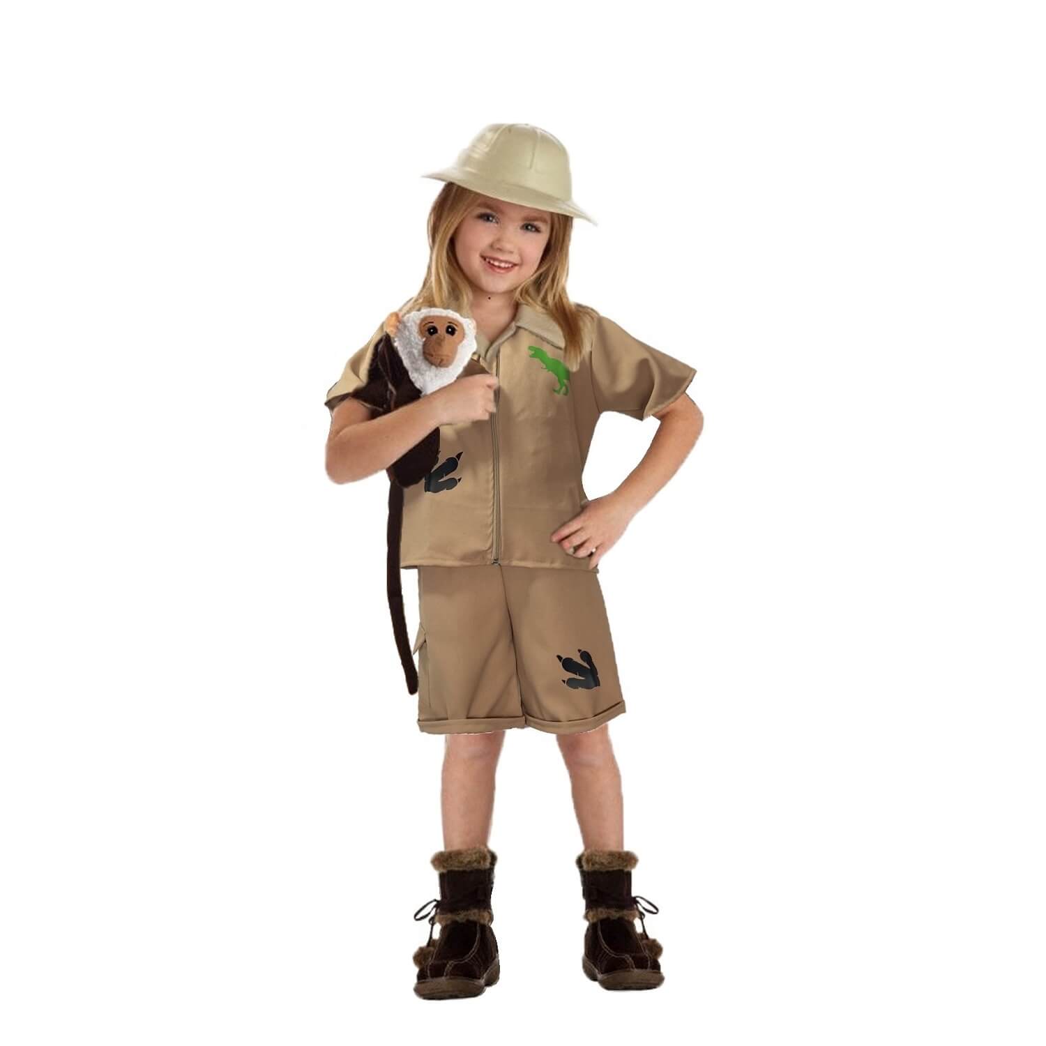 Foto 4 pulgar | Disfraz de Explorador Jurásico Para Niñas Y Niños - Traje Cazador De Dinosaurios - Uniforme Exploradora