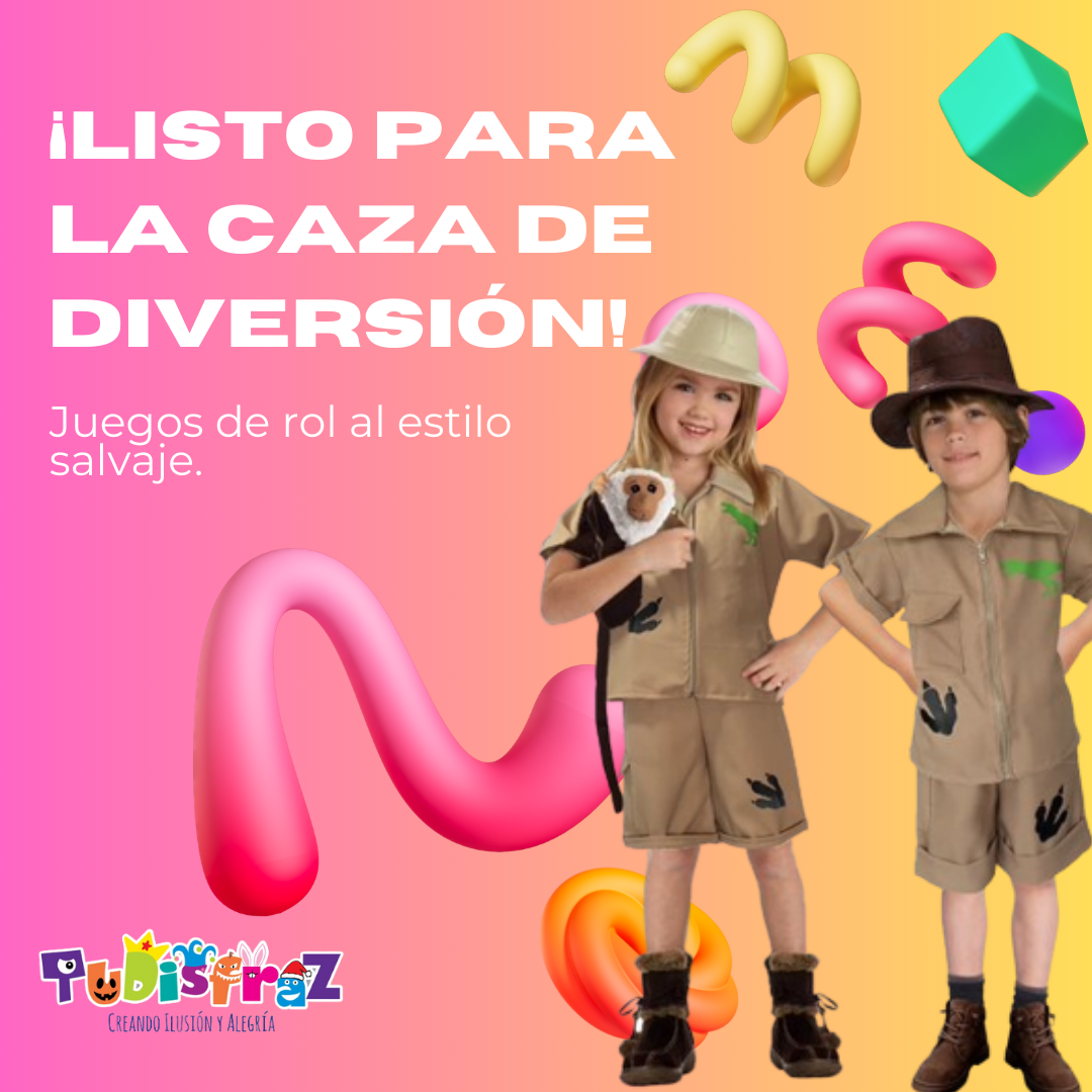 Foto 6 pulgar | Disfraz de Explorador Jurásico Para Niñas Y Niños - Traje Cazador De Dinosaurios - Uniforme Exploradora