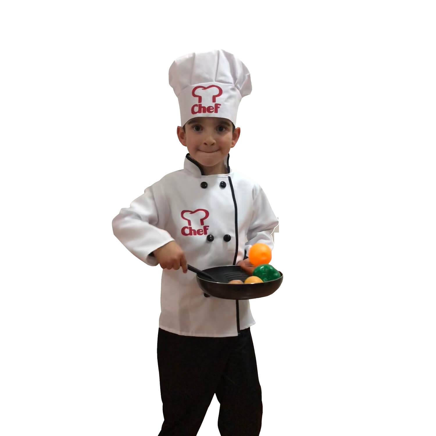 Foto 5 pulgar | Traje de Chef Con Gorro - Disfraces De Cocinero Para Niñas Y Niños