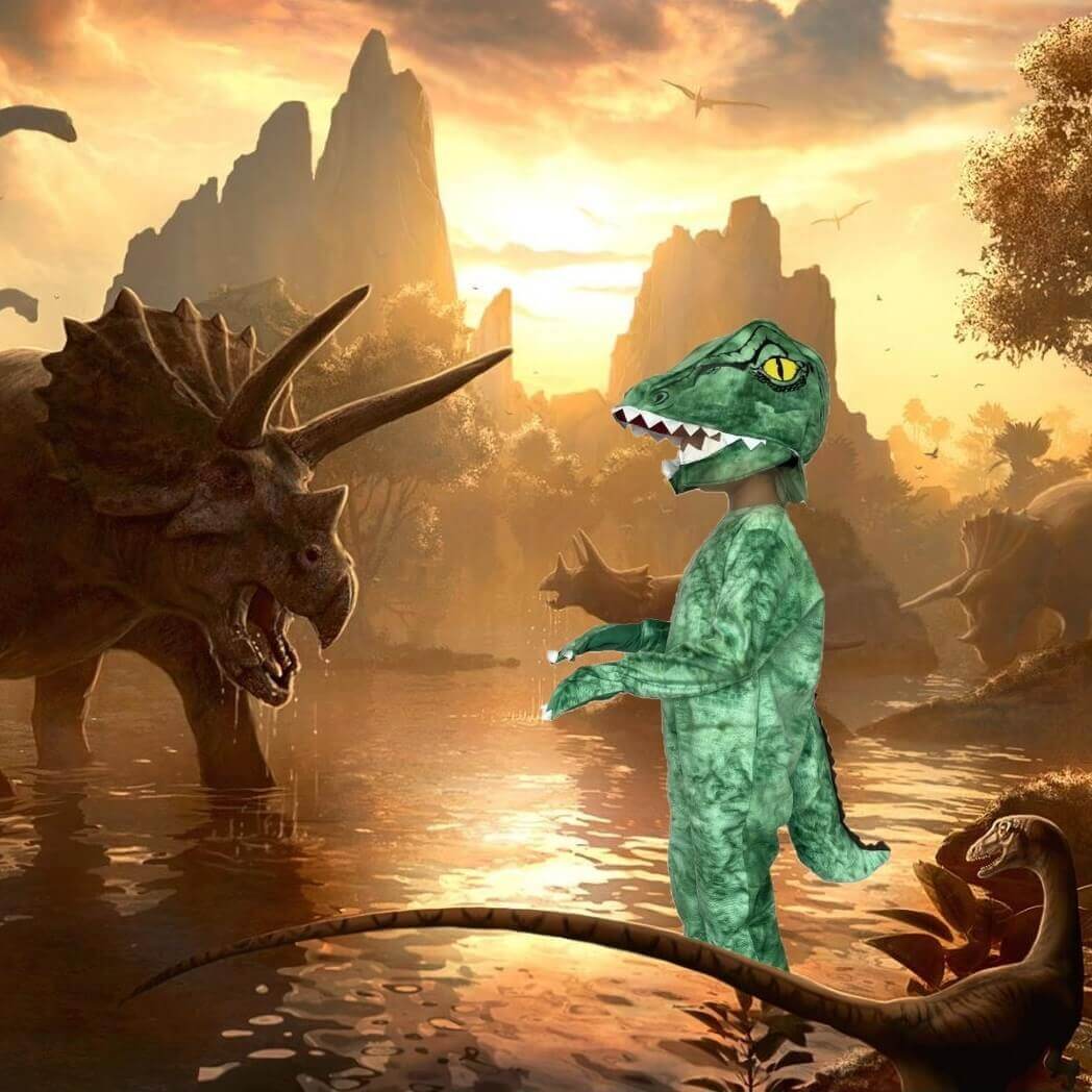 Foto 3 pulgar | Disfraz De Dinosaurio - Traje De La Primavera - Disfraces Tiranosaurio Rex - TuDisfraz para Niñas Y Niños