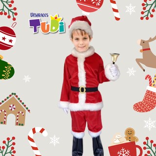 Foto 3 | Traje Navideño de Santa Claus con Gorro para niño