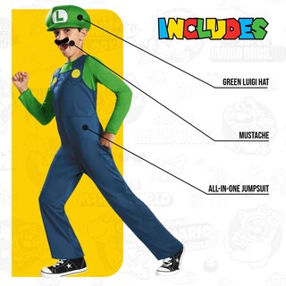 Foto 3 | Disfraz Luigi Disguise Clasico para Niños Talla Mediana - Venta Internacional