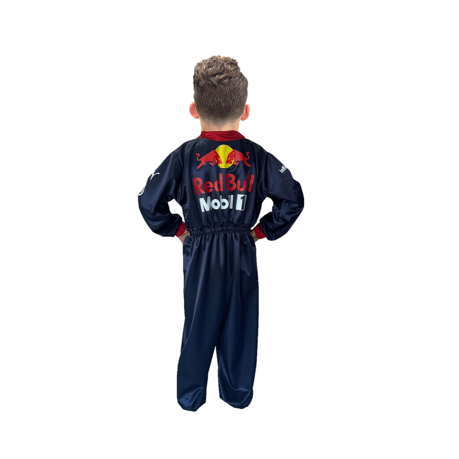 Foto 5 pulgar | Disfraz de Piloto de Carreras Azul Overol Fórmula 1 Uniforme Red Bull