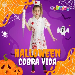 Foto 3 | Disfraz de Enfermera Zombie para Niñas