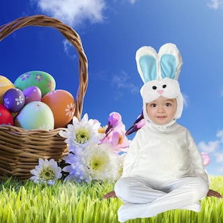 Foto 2 | Disfraz de Conejo de Pascua con Orejitas Blanco