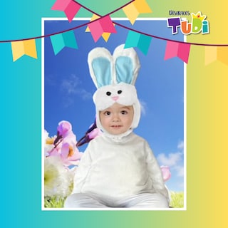Foto 3 | Disfraz de Conejo de Pascua con Orejitas Blanco