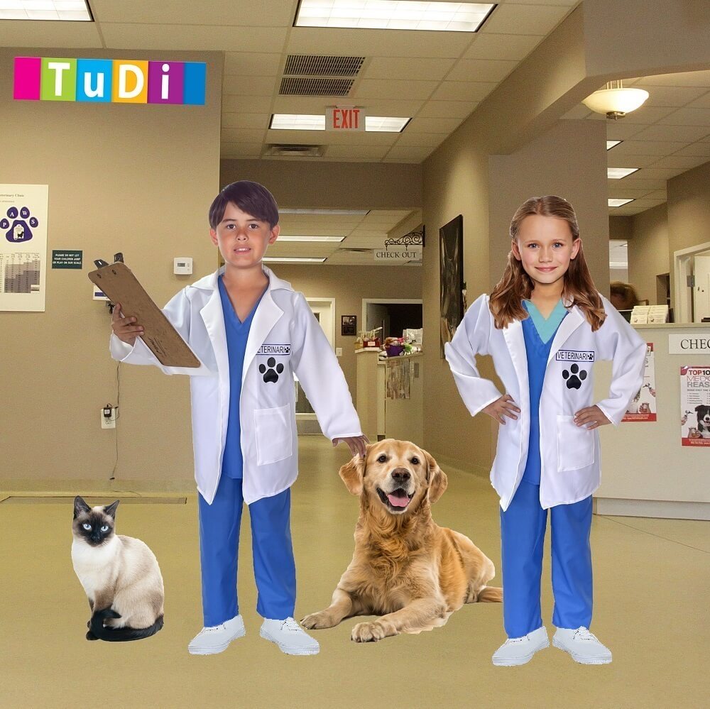 Foto 3 pulgar | Disfraces De Doctores - Disfraz De Veterinario, Enfermero Y Doctor Para Niñas Y Niños - Uniforme Medicina Oficio