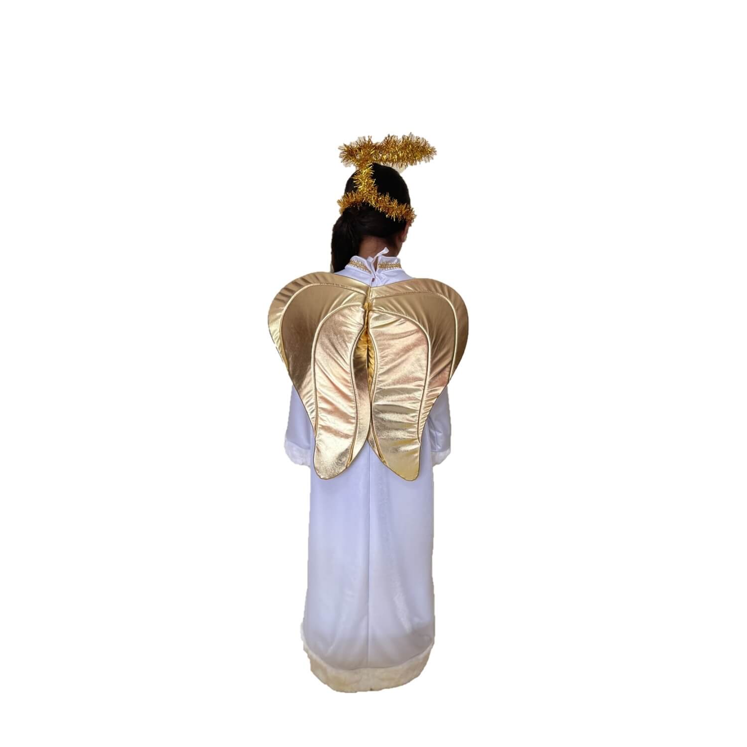 Foto 6 pulgar | Disfraz De Angel - Túnica Blanca Con Alas - Disfraces De Angelitos Para Niñas Y Niños - Traje De Angelito Navi