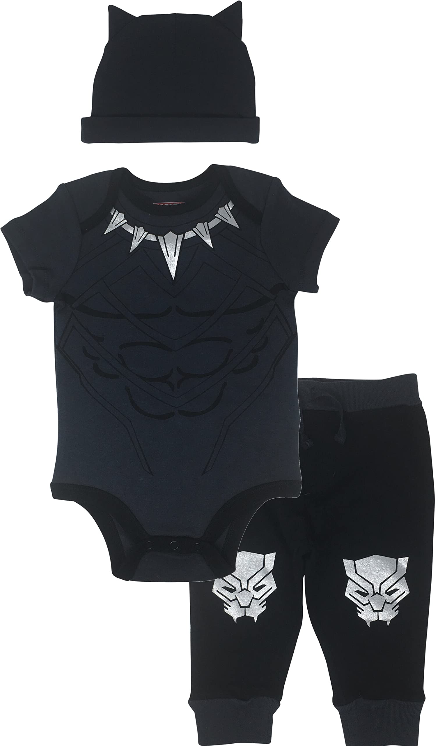 Foto 2 pulgar | Set De Ropa Marvel Avengers Black Panther Para Recién Nacidos De 3 A 6 Meses - Venta Internacional.