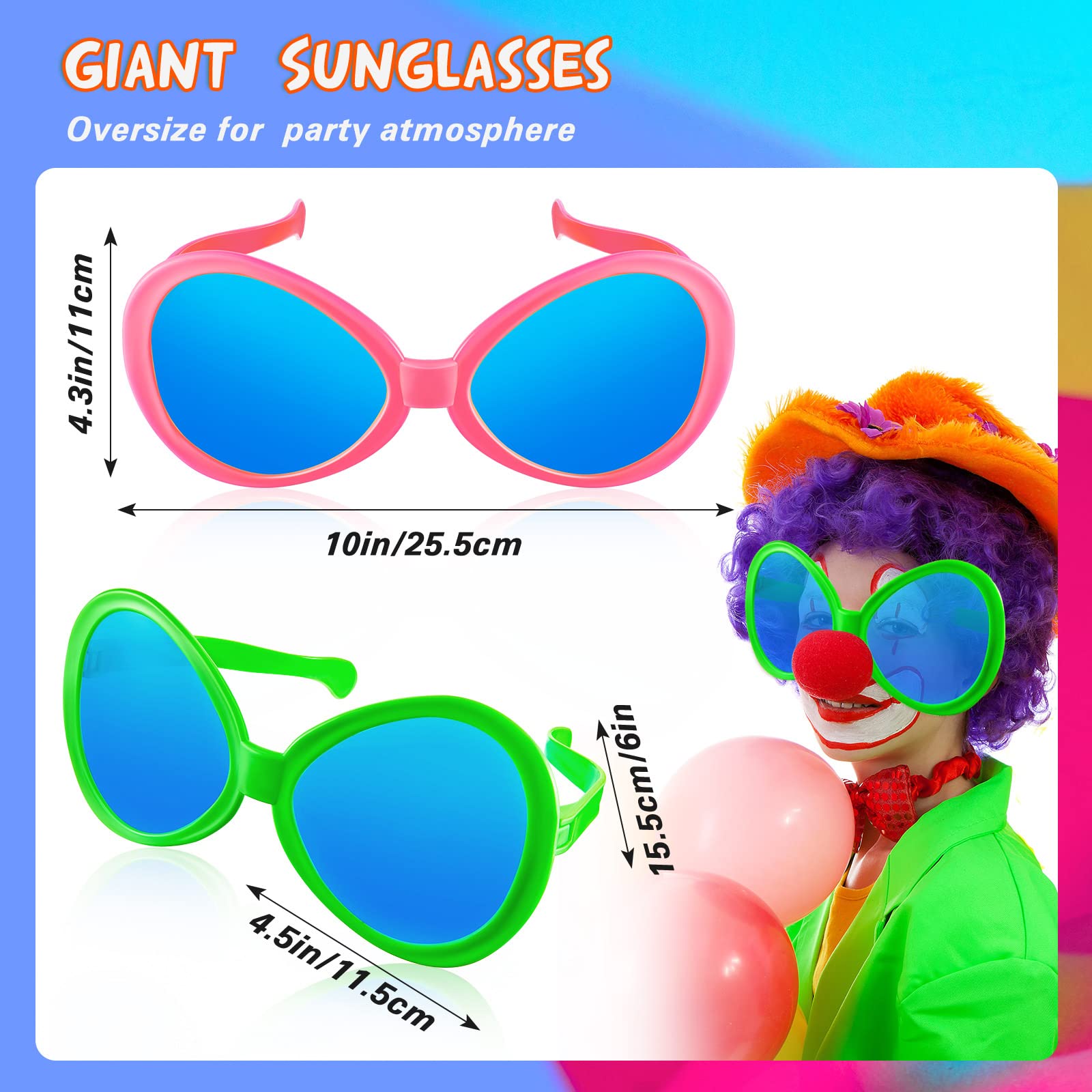 Foto 3 pulgar | Gafas de Sol Jumbo Flutesan para Adultos y Niños Rosa y Verde - Venta Internacional
