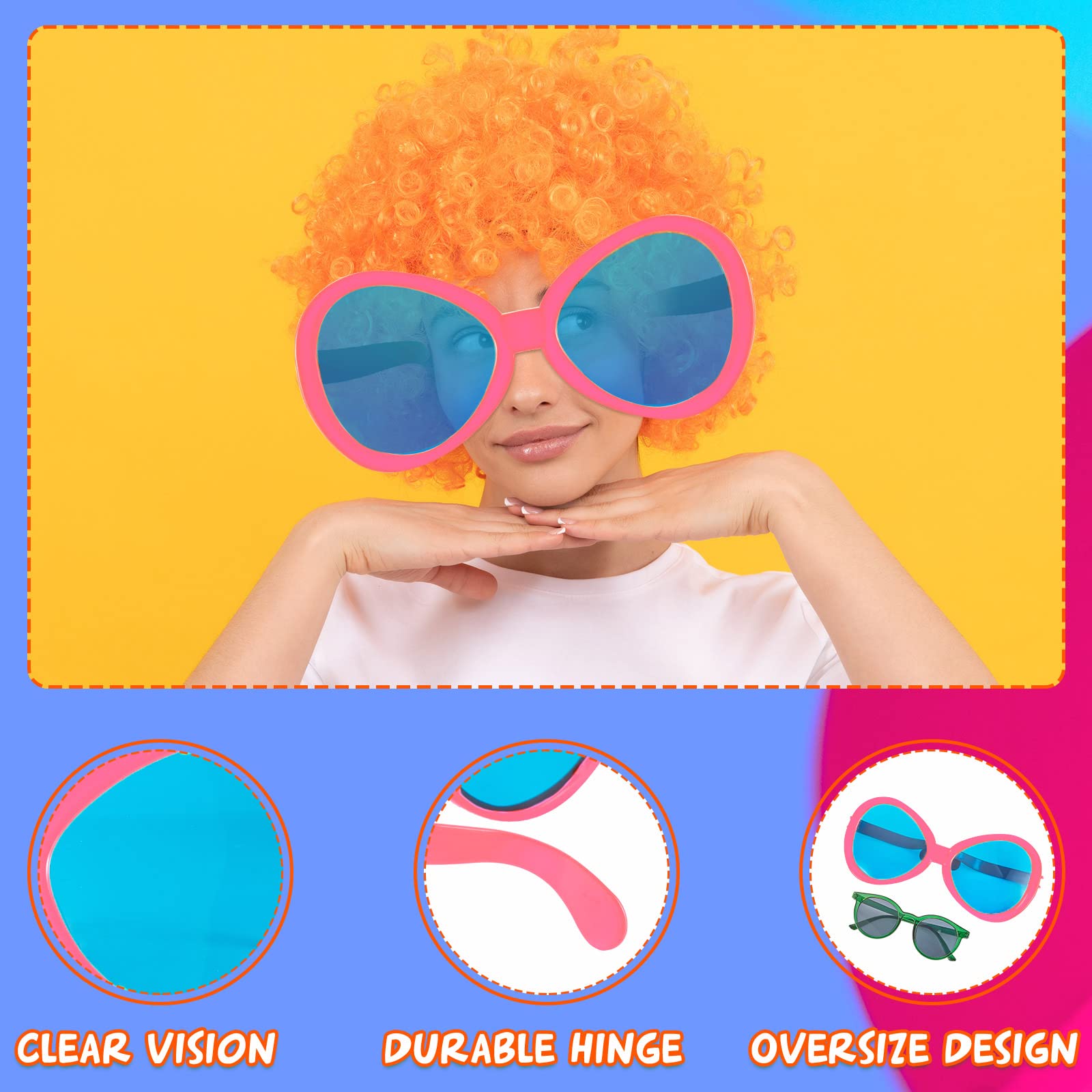 Foto 4 pulgar | Gafas de Sol Jumbo Flutesan para Adultos y Niños Rosa y Verde - Venta Internacional