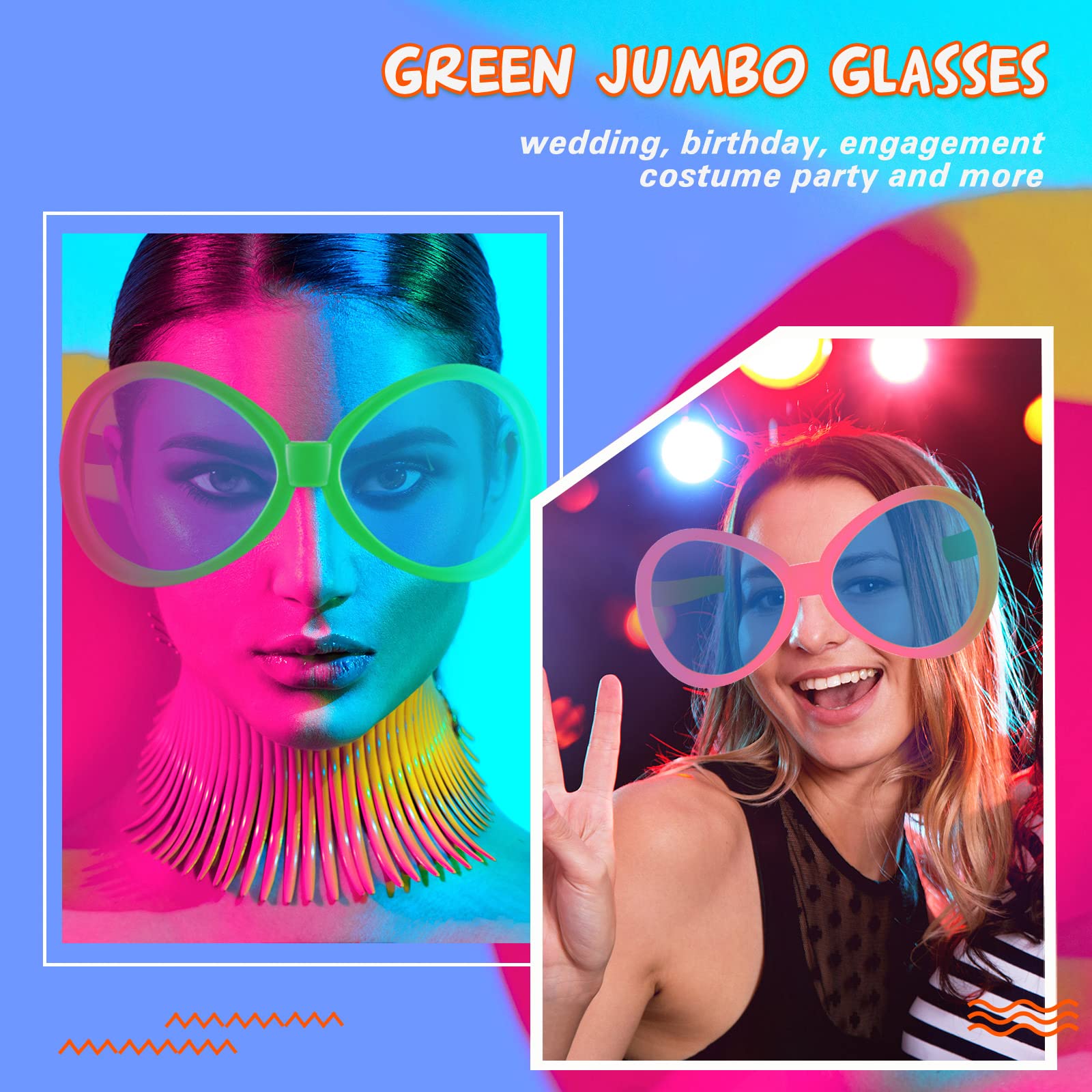 Foto 5 pulgar | Gafas de Sol Jumbo Flutesan para Adultos y Niños Rosa y Verde - Venta Internacional