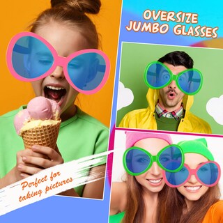 Foto 5 | Gafas de Sol Jumbo Flutesan para Adultos y Niños Rosa y Verde - Venta Internacional