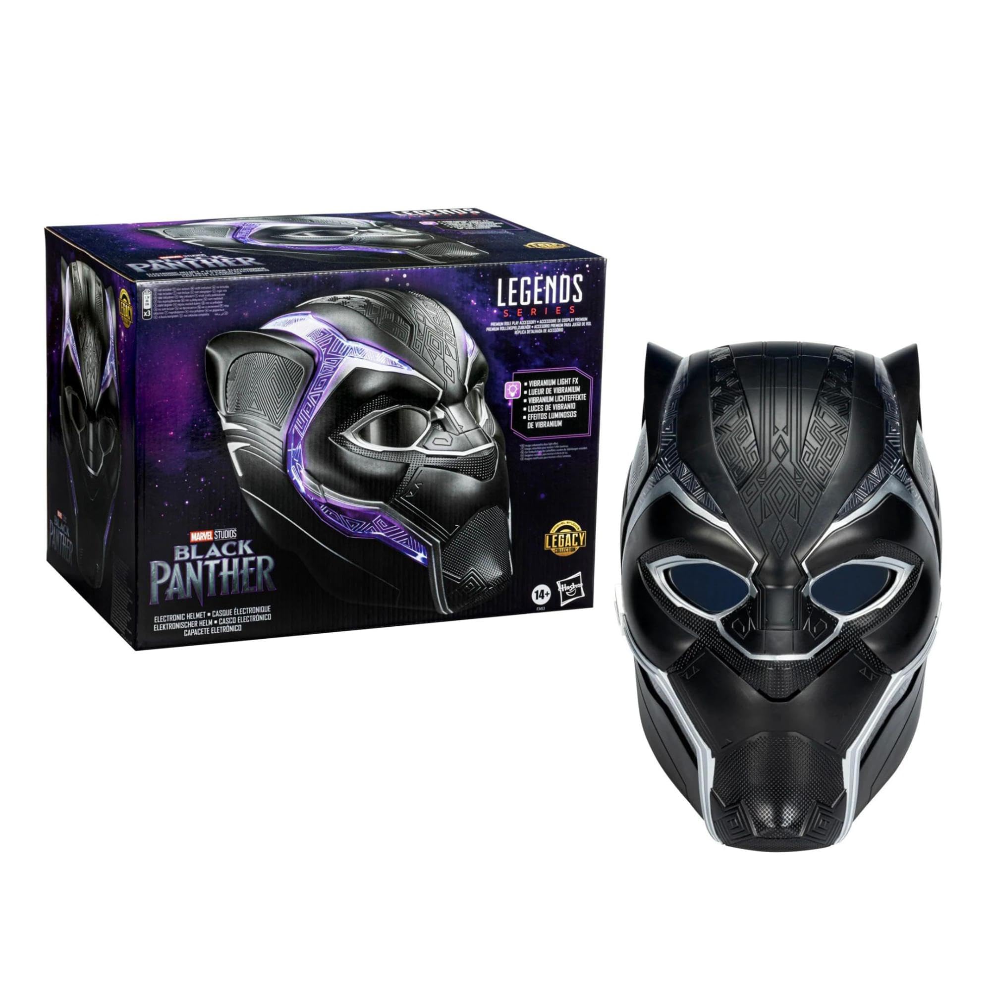 Foto 8 pulgar | Réplica de Casco de Utilería Marvel Black Panther Legends - Venta Internacional