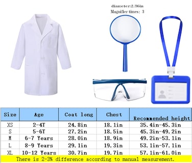 Foto 7 | Disfraz Togrop Doctor para Niños De 10 A 12 Años 4 Unidades - Venta Internacional