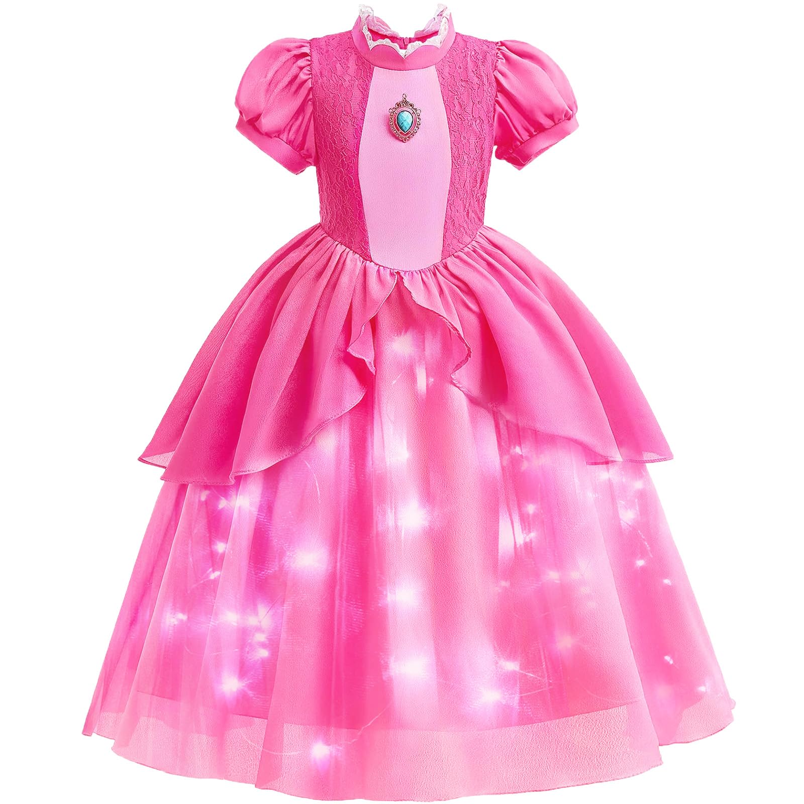 Foto 2 pulgar | Disfraz de Princesa Minetom con Iluminación para Niñas - Venta Internacional