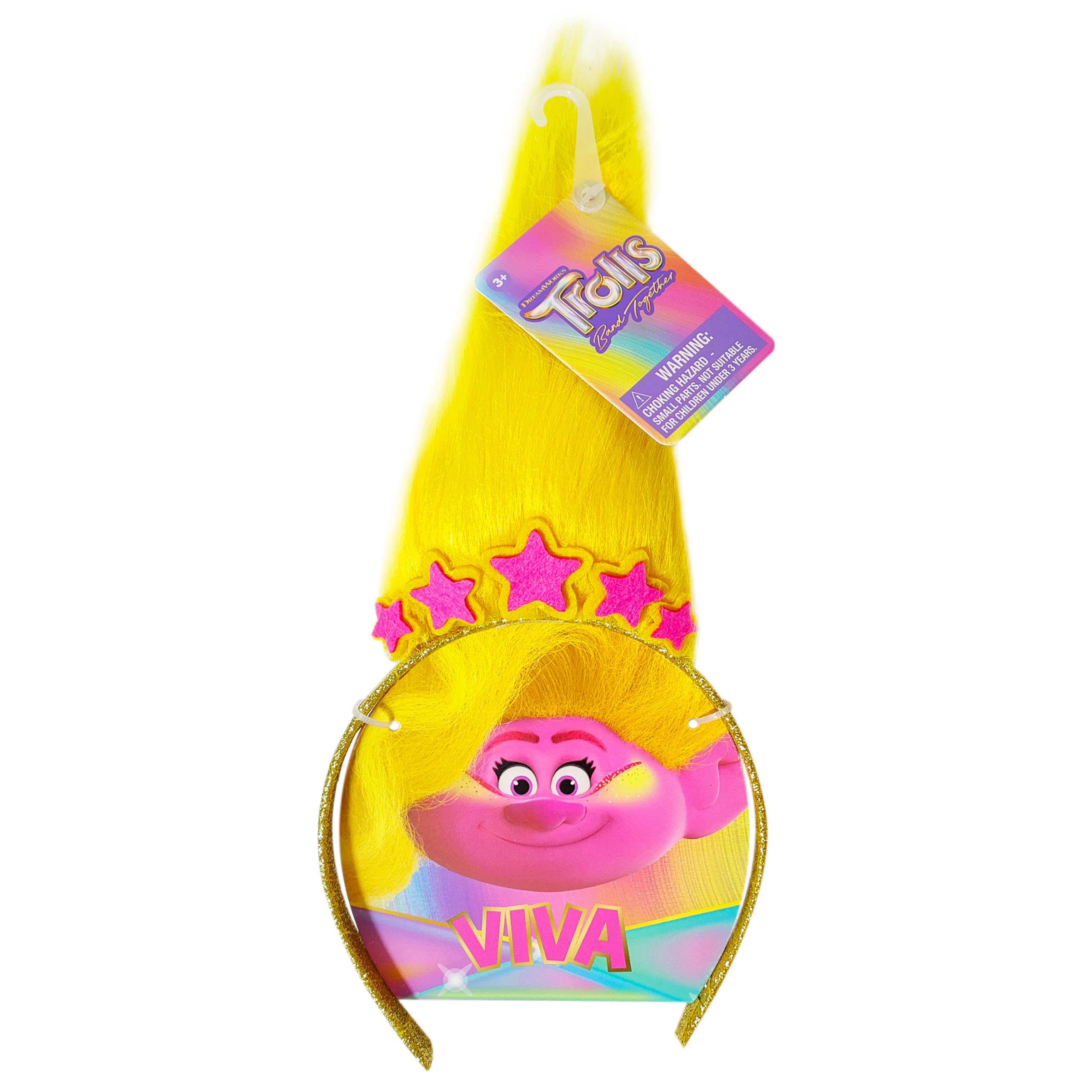 Foto 2 pulgar | Diadema con Peluca Luv Her Trolls World Tour - Venta Internacional