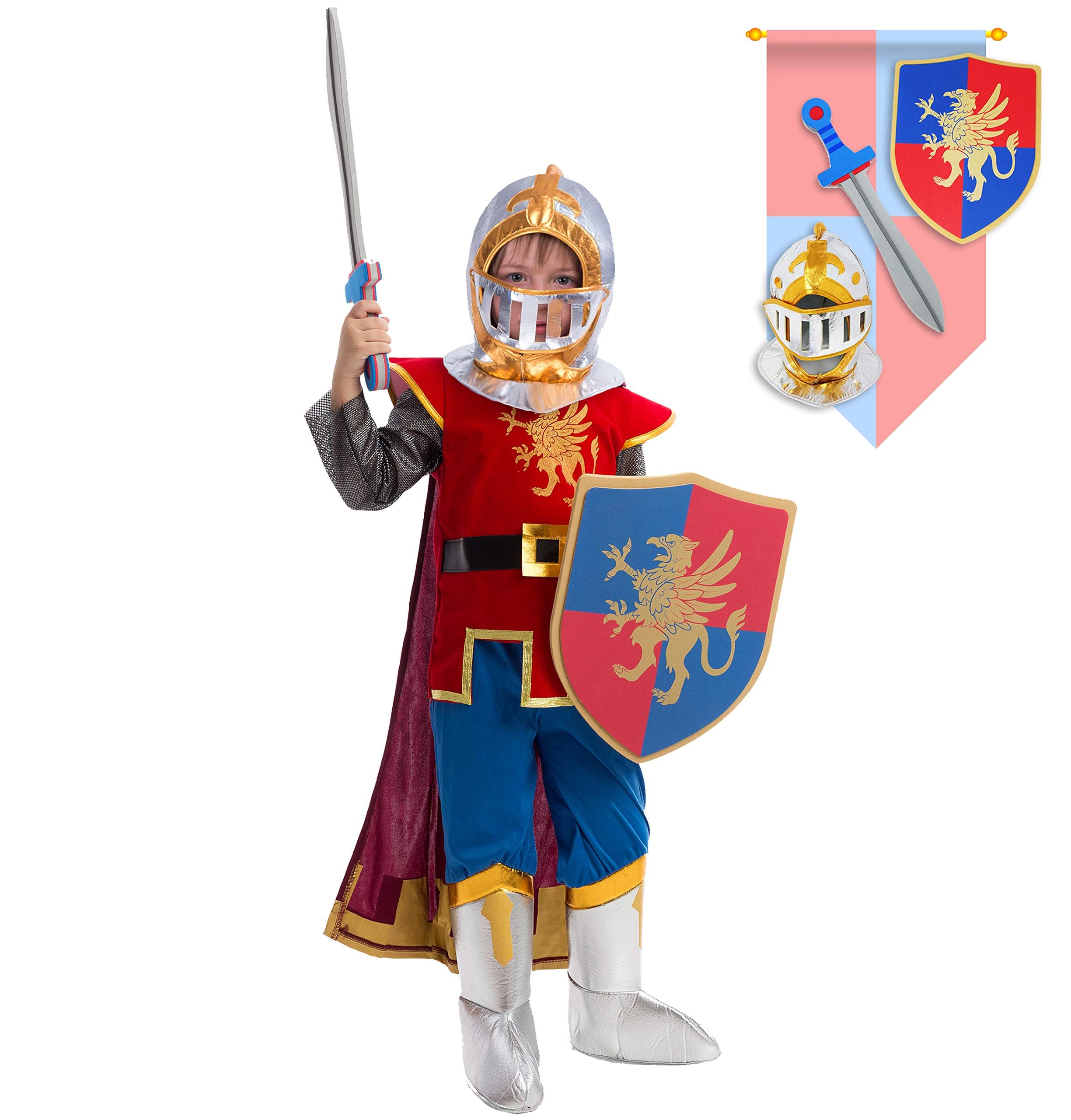 Foto 1 | Disfraz de Caballero Medieval Costume Spooktacular Creations para Niños De 5 A 7 Años - Venta Internacional