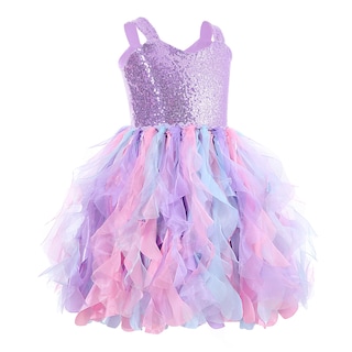 Foto 3 | Vestido Tutú Suppromo de Tul Morado con Lentejuelas para Niñas - Venta Internacional