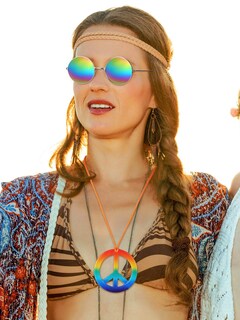 Foto 6 | Set de Disfraz Frienda Gafas de Sol Hippie Collar y Diadema - Venta Internacional