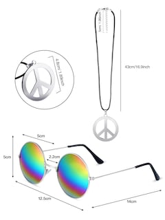 Foto 5 | Set de Disfraz Frienda Hippie de los Años 60 - Venta Internacional