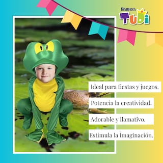 Foto 3 | Disfraz De Rana Para Niñas Y Niños - Traje De Sapito - Disfraces De Animales De La Primavera - Vestuario De sapo