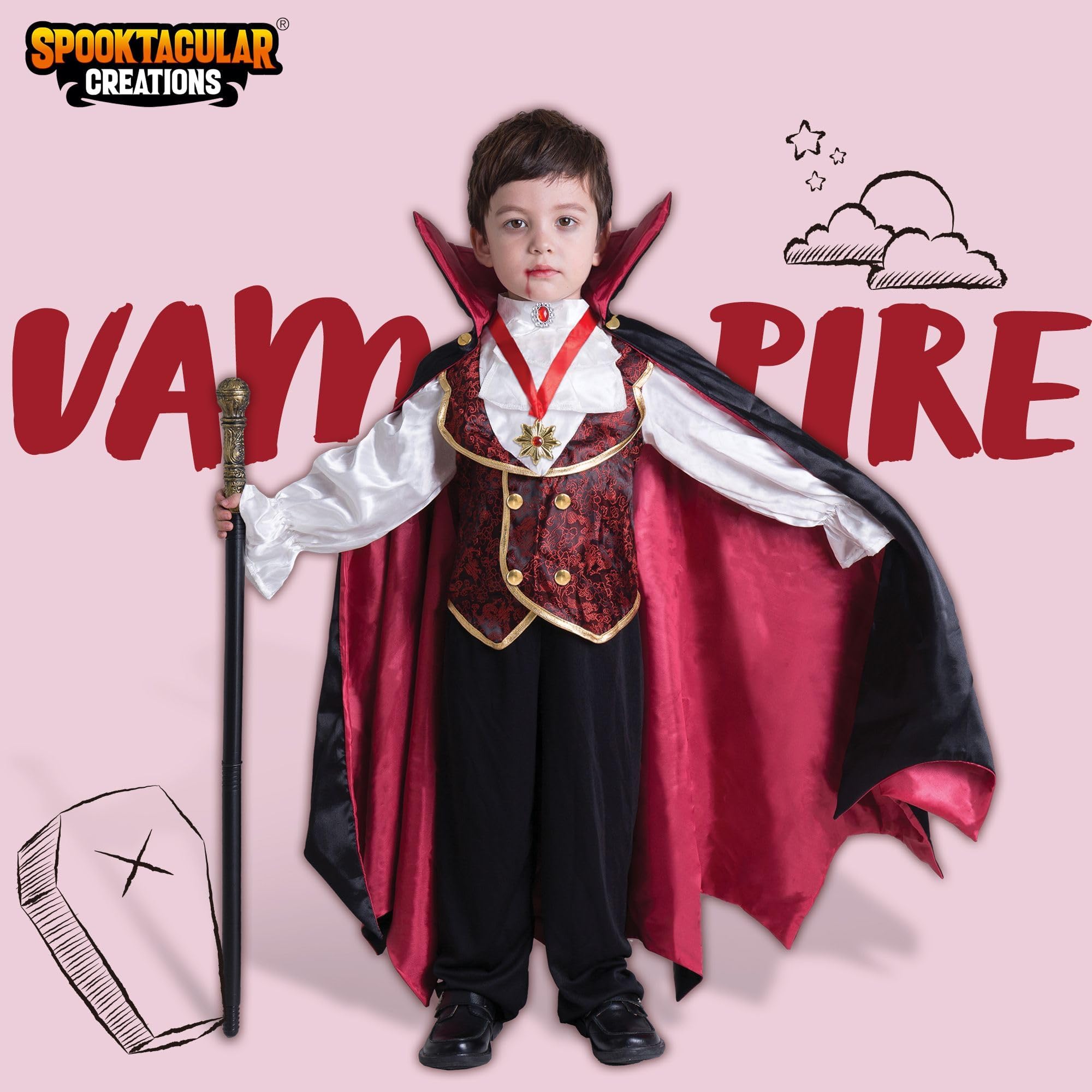 Foto 3 pulgar | Set Deluxe De Costume Spooktacular Creations Gothic Vampire - Venta Internacional.