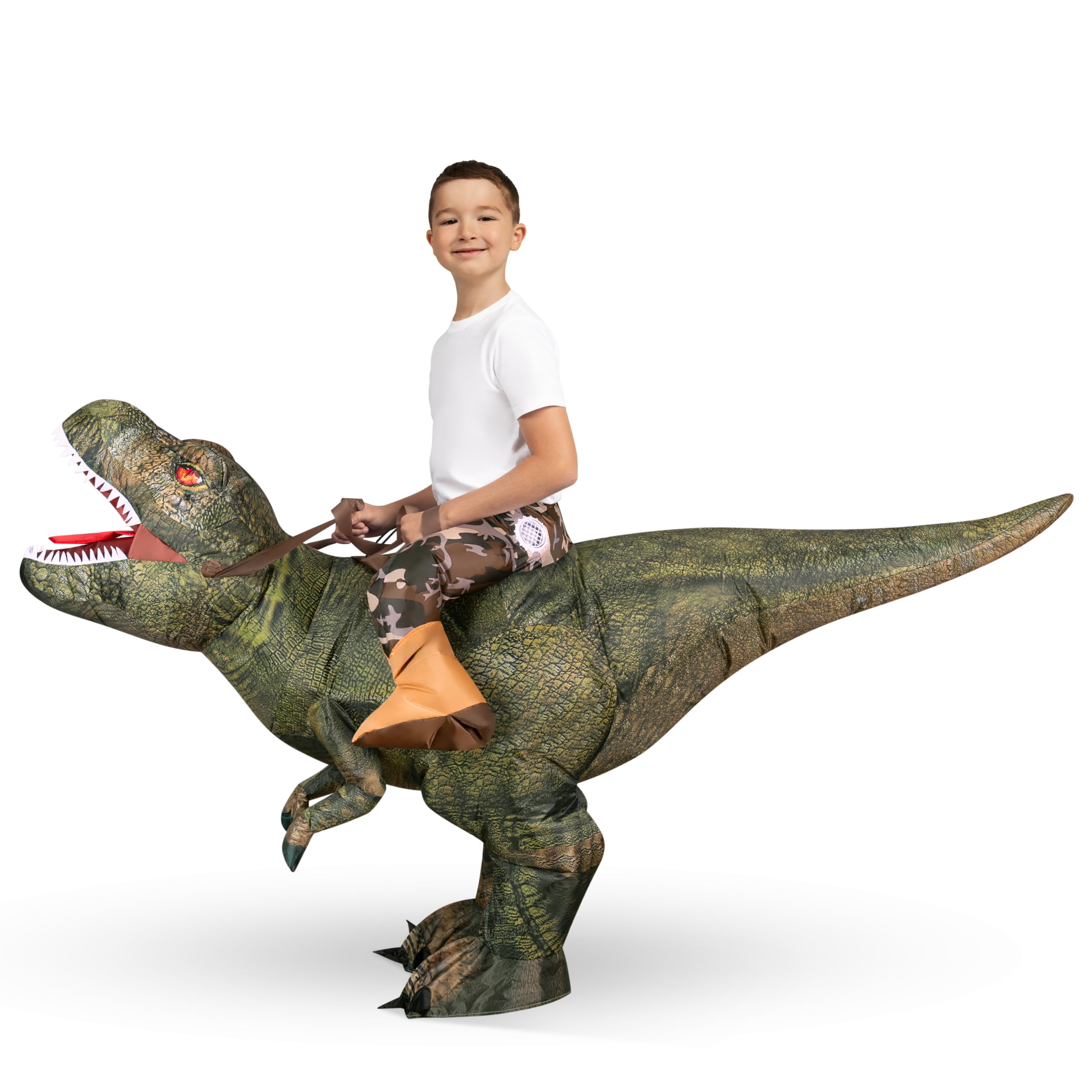 Foto 4 pulgar | Disfraz Inflable Spooktacular Creations T-rex Para Niños, Color Verde - Venta Internacional.