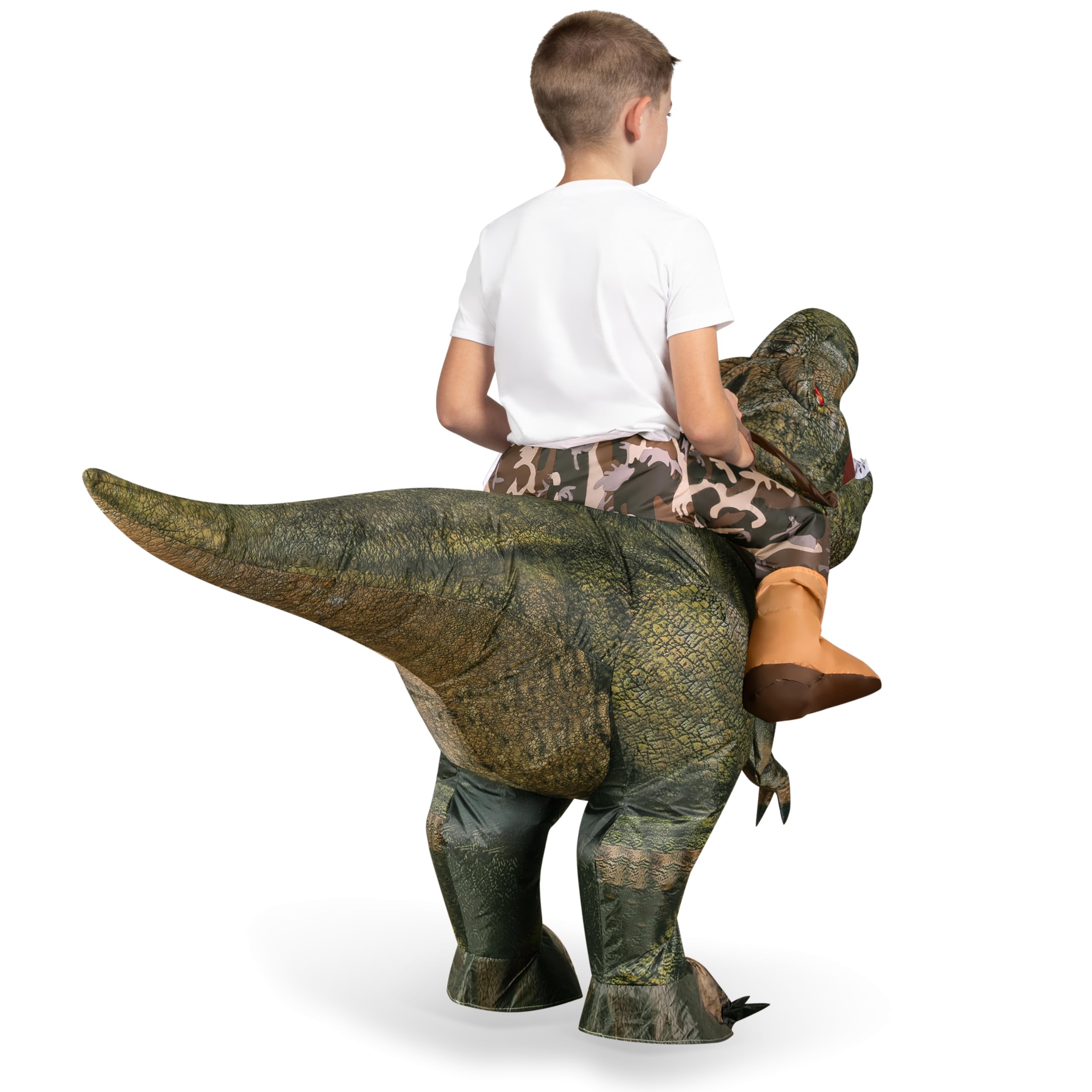 Foto 6 pulgar | Disfraz Inflable Spooktacular Creations T-rex Para Niños, Color Verde - Venta Internacional.