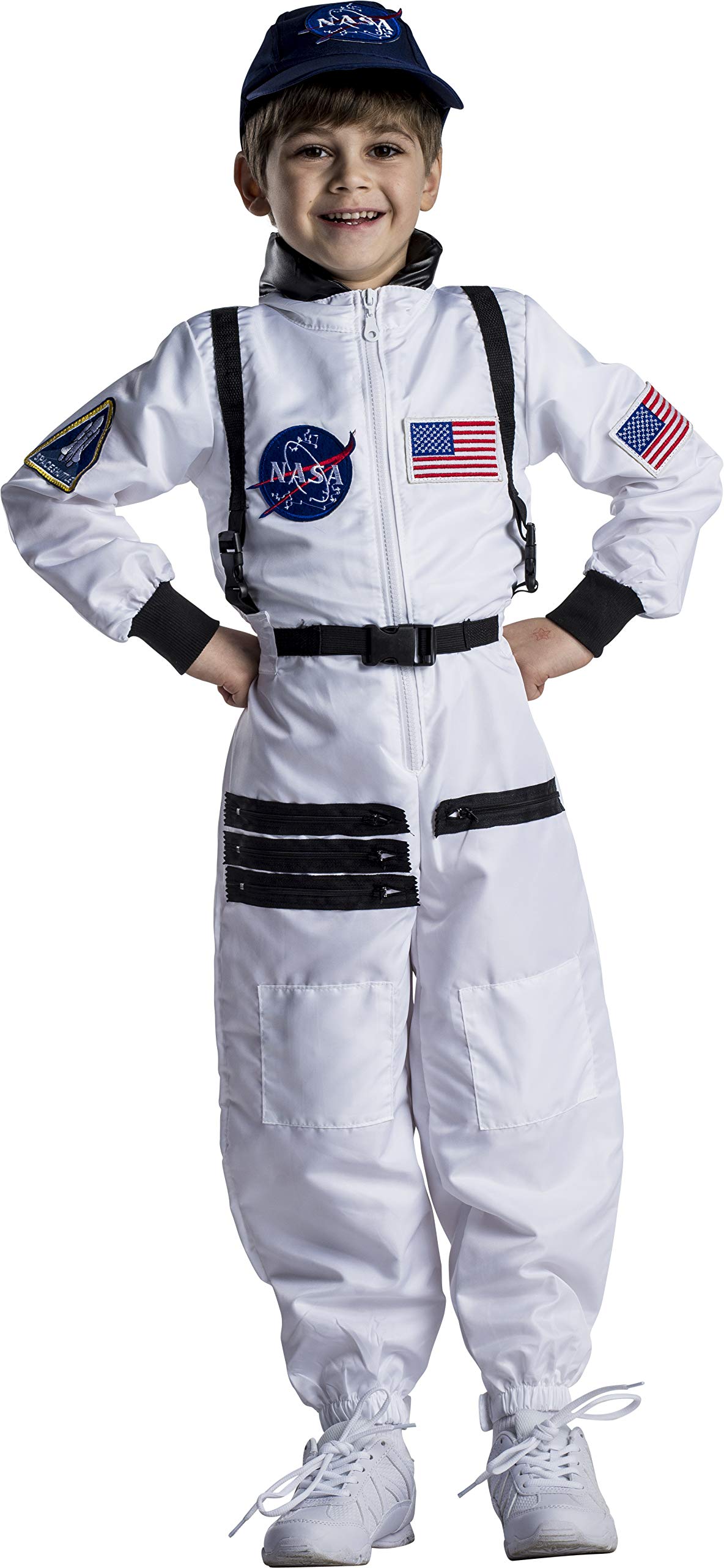 Foto 2 pulgar | Disfraz De Astronauta Estadounidense De La Nasa, Traje Espacial Blanco Para Niños - Venta Internacional.