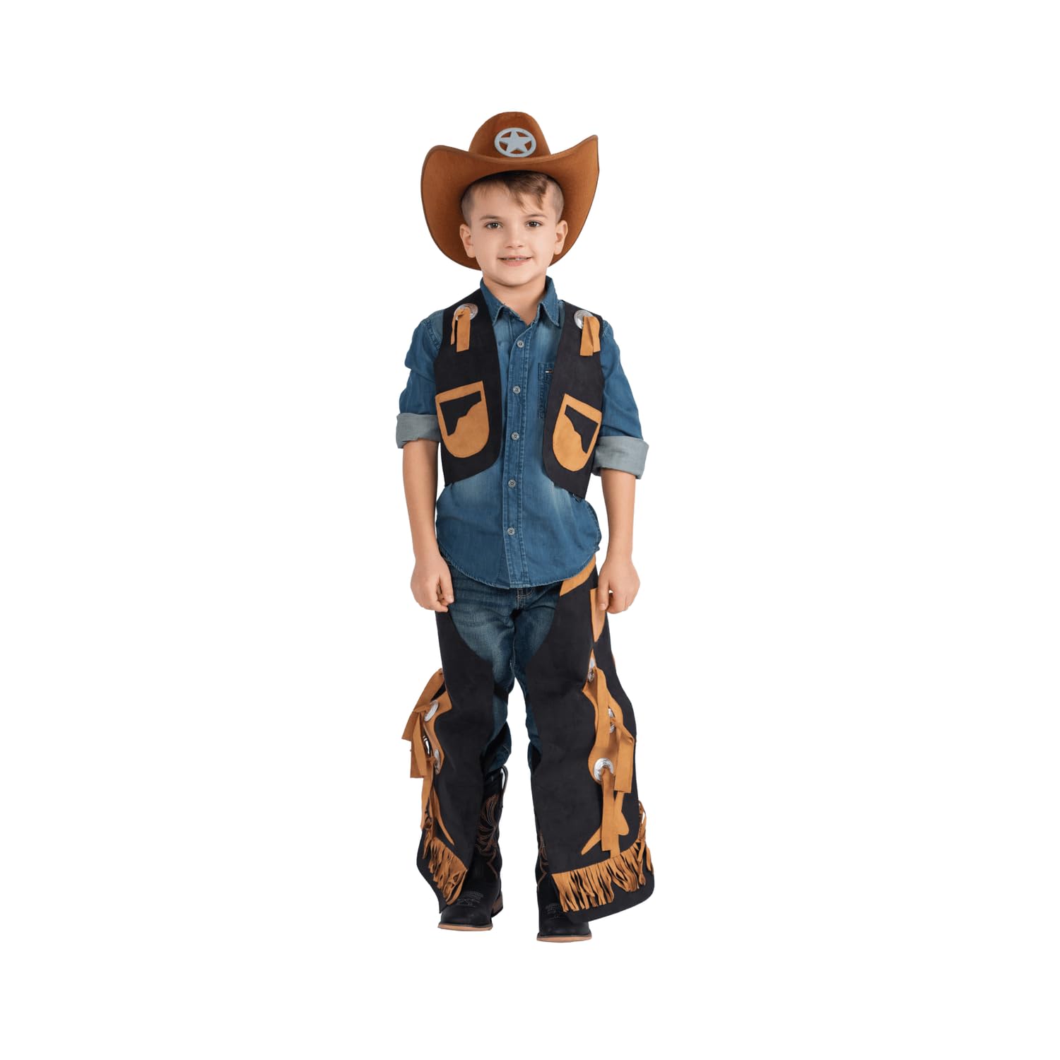 Foto 2 pulgar | Costume Dress Up America Cowboy Para Niños, Conjunto De Chalecos Y Chalecos - Venta Internacional.