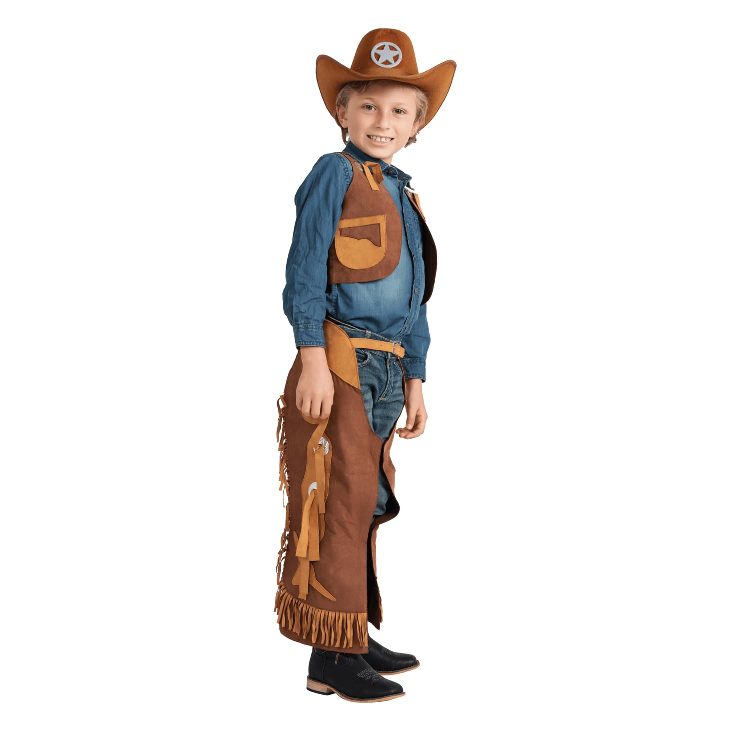 Foto 4 pulgar | Costume Dress Up America Cowboy Para Niños, Conjunto De Chalecos Y Chalecos - Venta Internacional.