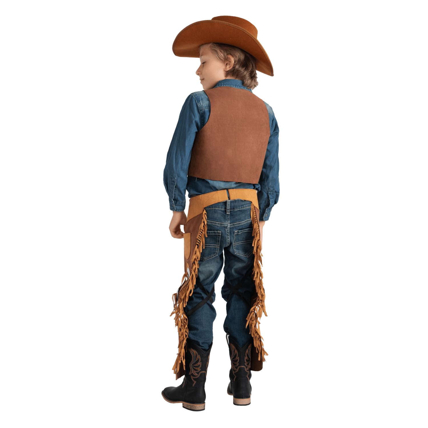 Foto 5 pulgar | Costume Dress Up America Cowboy Para Niños, Conjunto De Chalecos Y Chalecos - Venta Internacional.