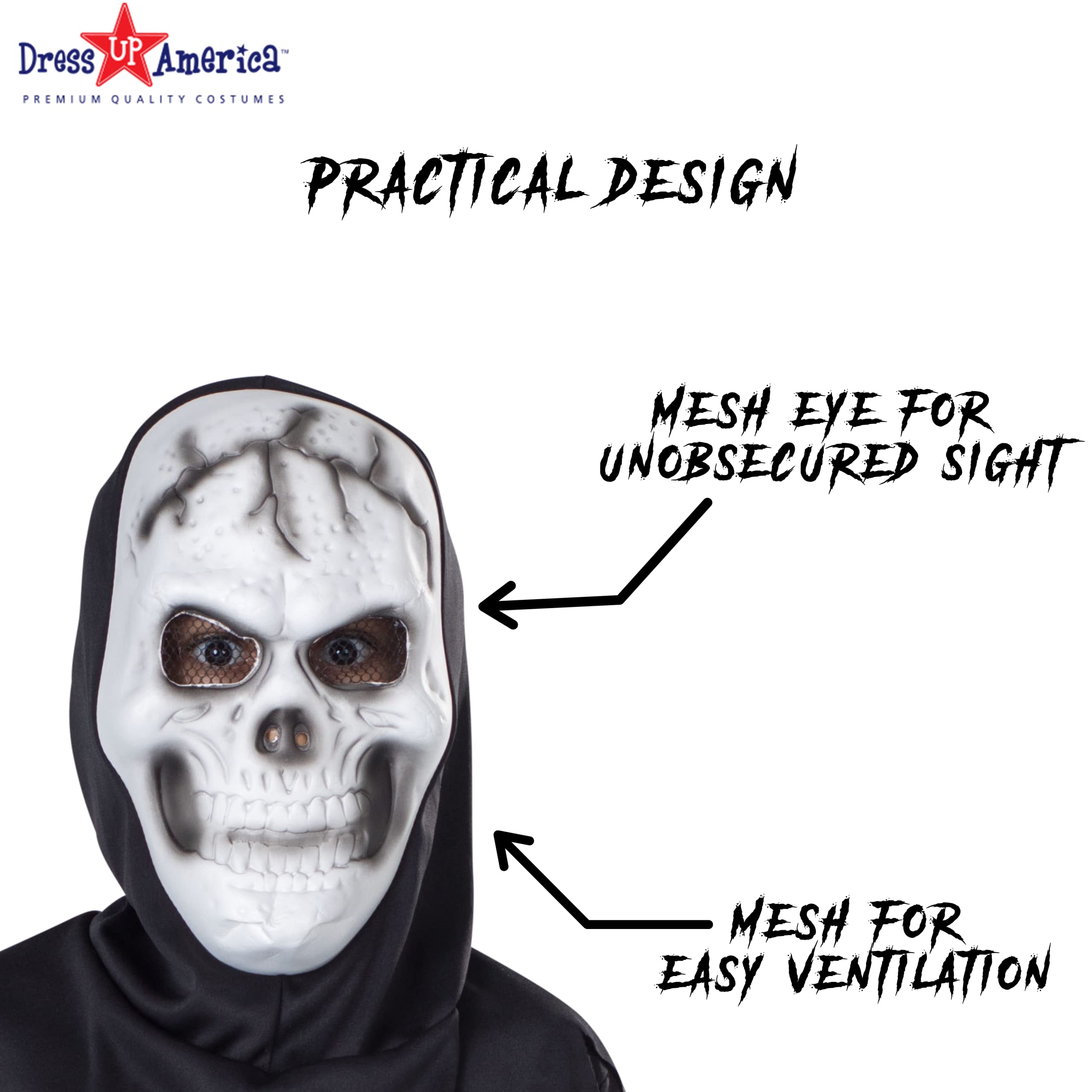 Foto 4 pulgar | Disfraz Dress Up America Grim Reaper Para Halloween Para Niños, Tamaño Grande - Venta Internacional.