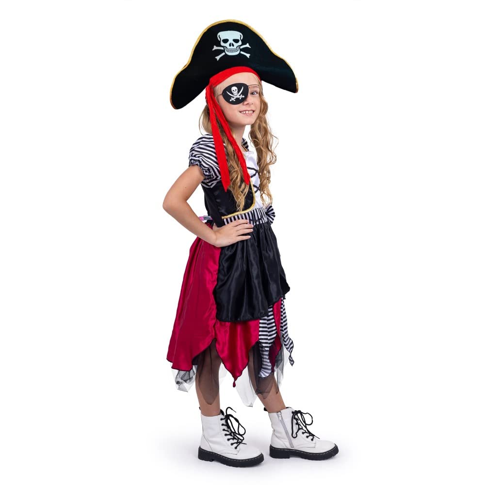 Foto 3 | Disfraz De Pirata Bucanero Estadounidense Para Niños Y Niñas Con Accesorios - Venta Internacional.