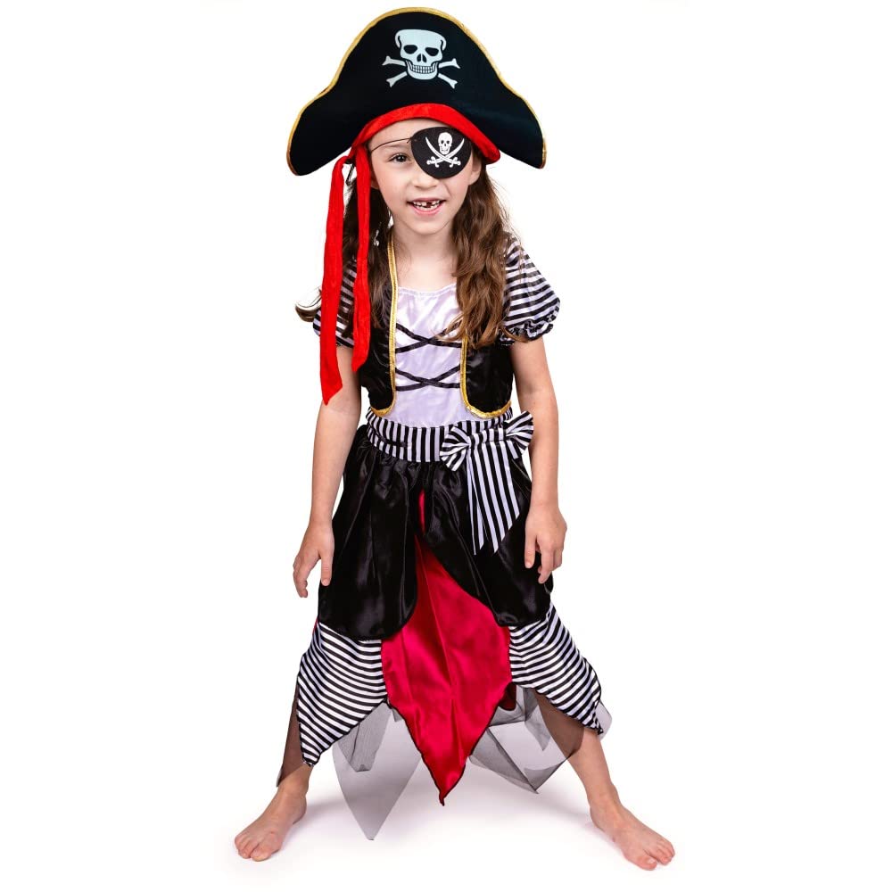 Foto 4 | Disfraz De Pirata Bucanero Estadounidense Para Niños Y Niñas Con Accesorios - Venta Internacional.