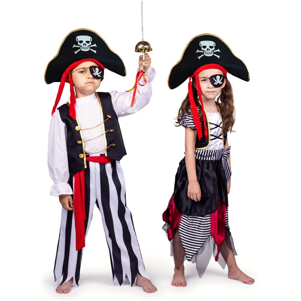 Foto 5 | Disfraz De Pirata Bucanero Estadounidense Para Niños Y Niñas Con Accesorios - Venta Internacional.