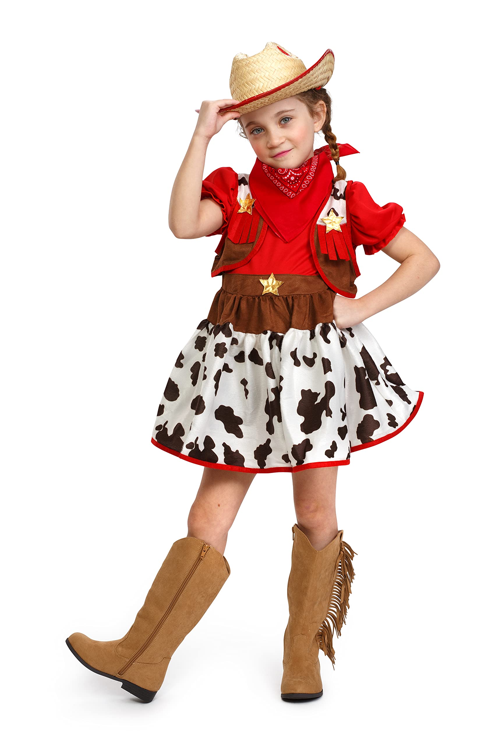 Disfraz De Vaquera Dress Up America Wild West Para Niños - Venta Internacional.