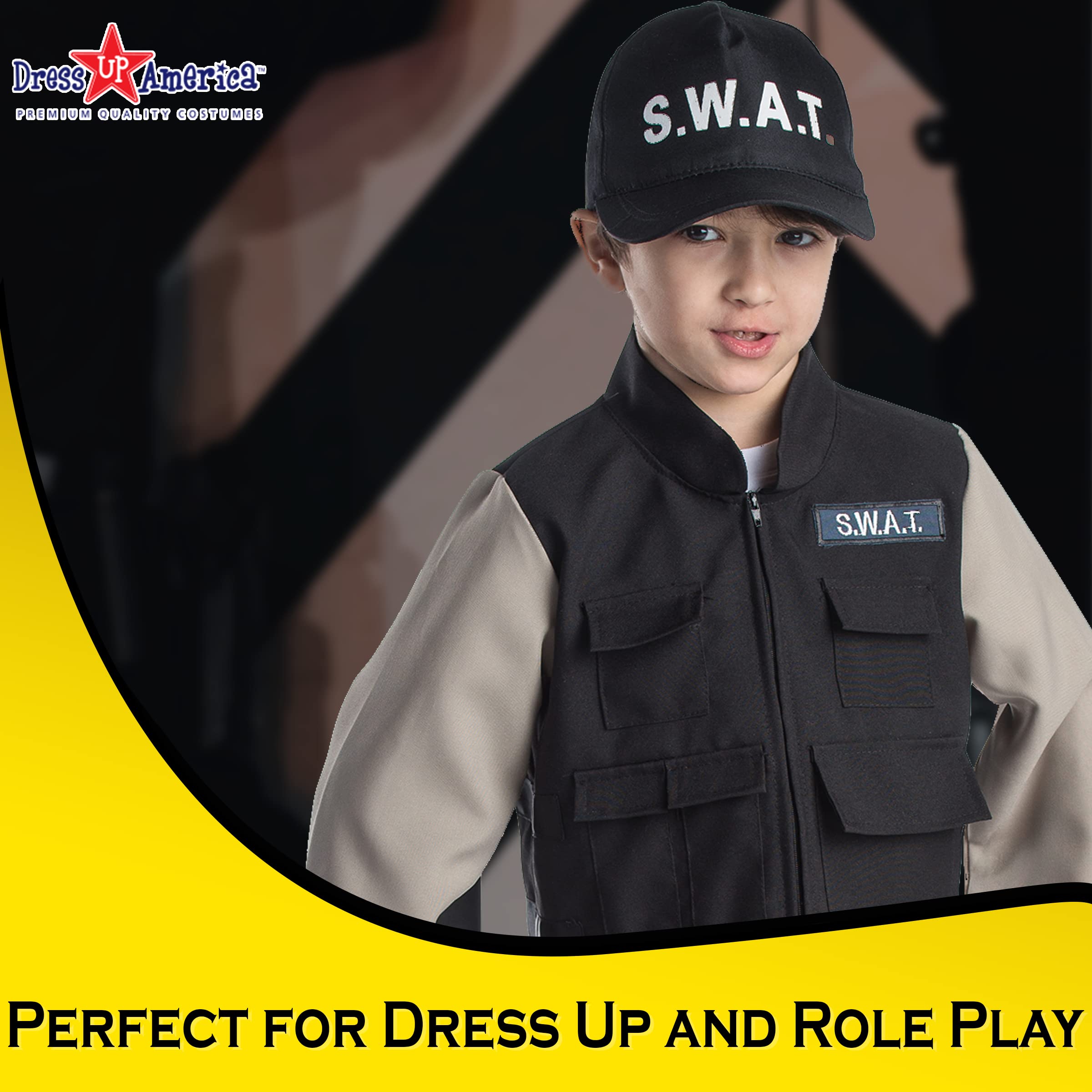 Foto 4 | Set De Juegos De Simulación Para Niños Costume Dress-up America Swat - Venta Internacional.