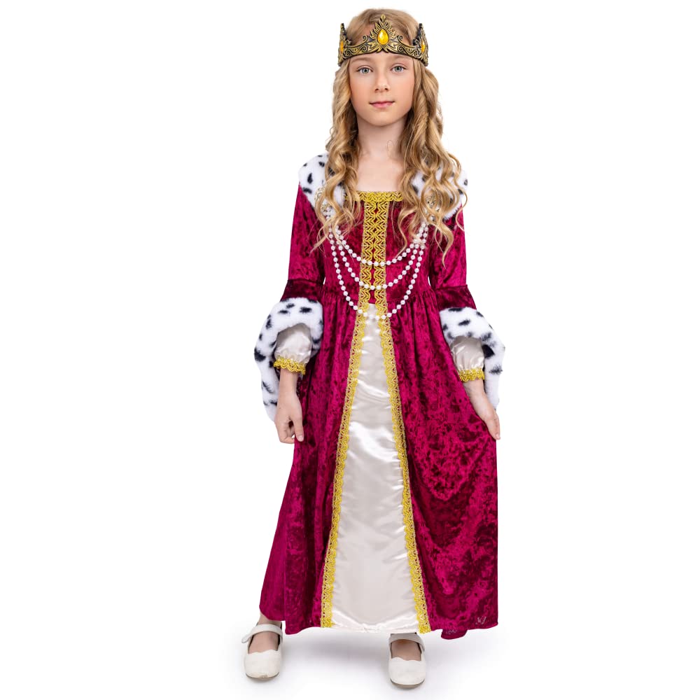Foto 2 pulgar | Disfraz De Reina De Estados Unidos Para Niñas, Diseño De Princesa Renacentista - Venta Internacional.