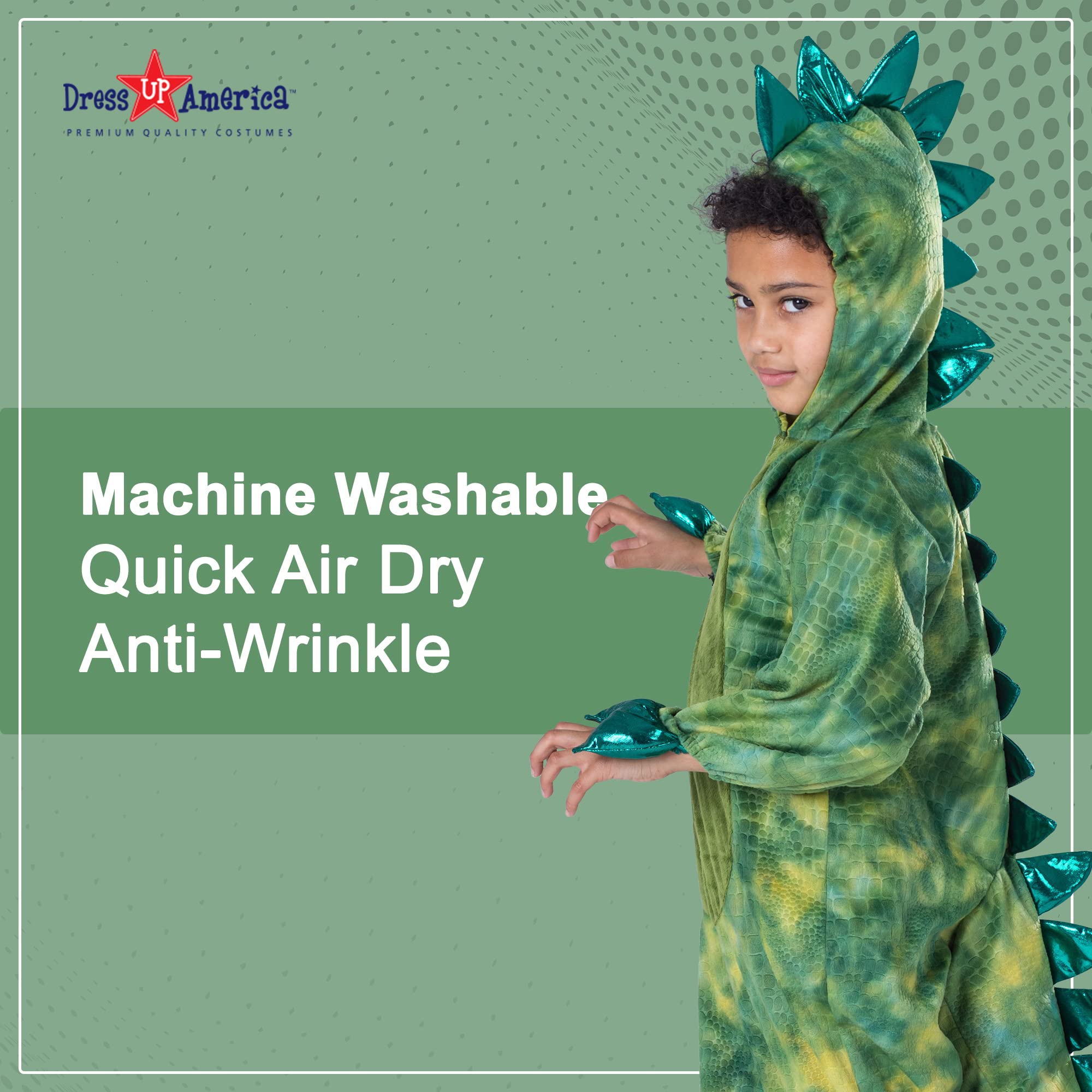 Foto 5 pulgar | Disfraz De Dinosaurio T-rex De Dress Up America Para Niños, Color Verde Grande - Venta Internacional.