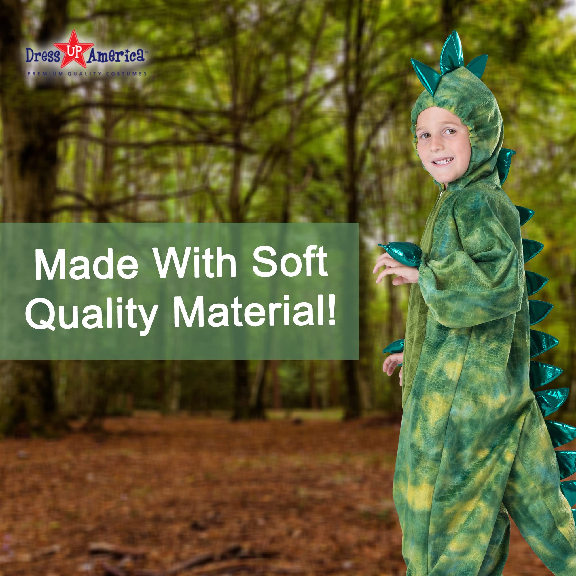 Foto 7 pulgar | Disfraz De Dinosaurio T-rex De Dress Up America Para Niños, Color Verde Grande - Venta Internacional.