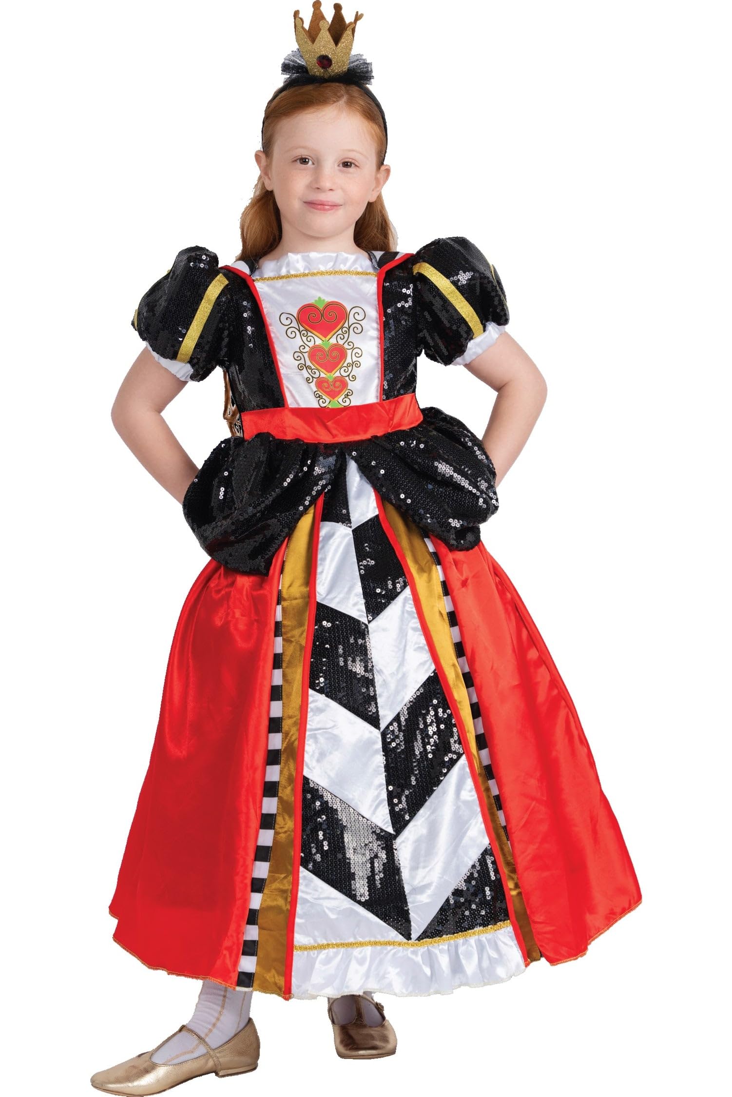 Foto 2 pulgar | Disfraz Dress Up America Queen Of Hearts Para Niñas, Color Rojo - Venta Internacional.