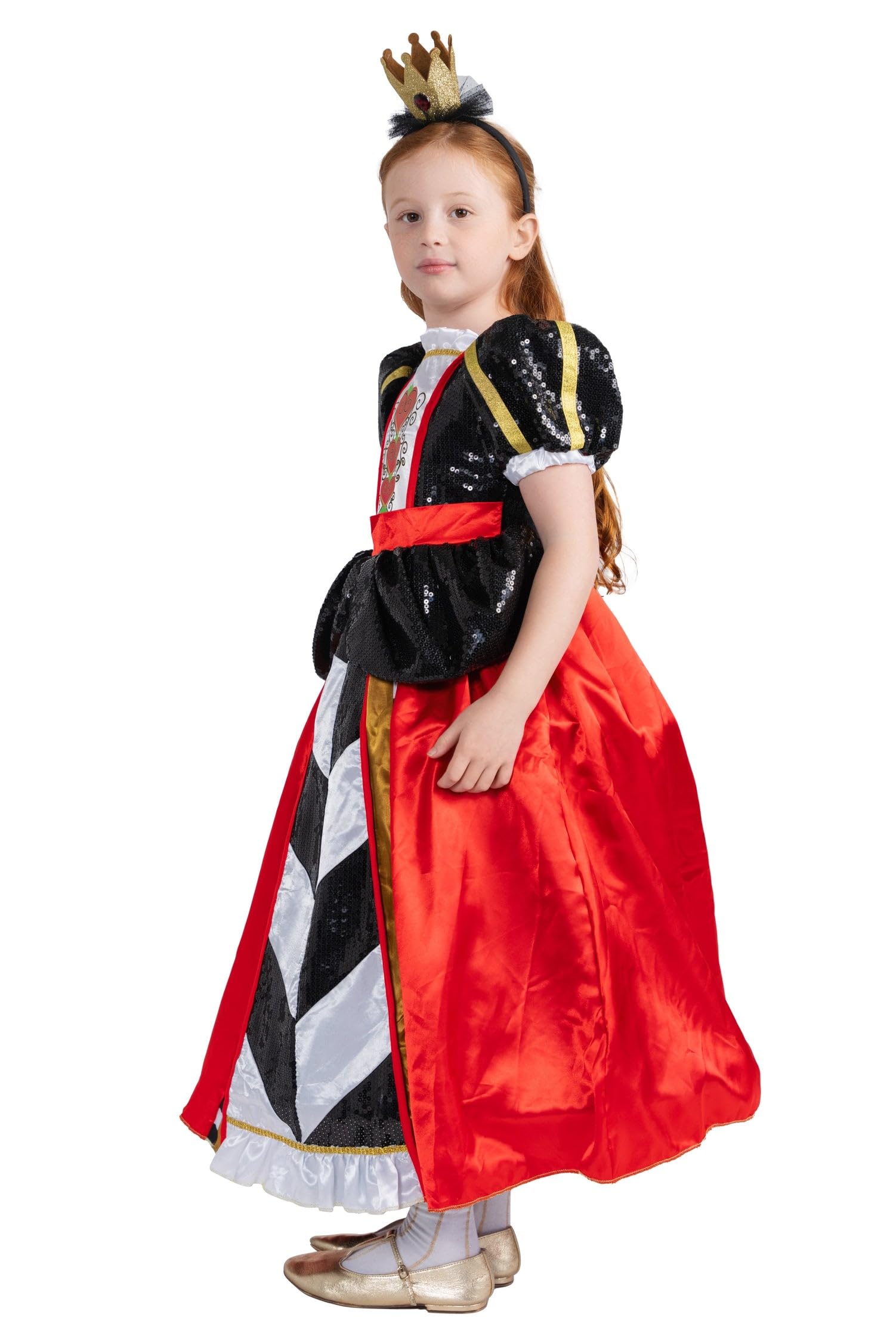 Foto 3 pulgar | Disfraz Dress Up America Queen Of Hearts Para Niñas, Color Rojo - Venta Internacional.