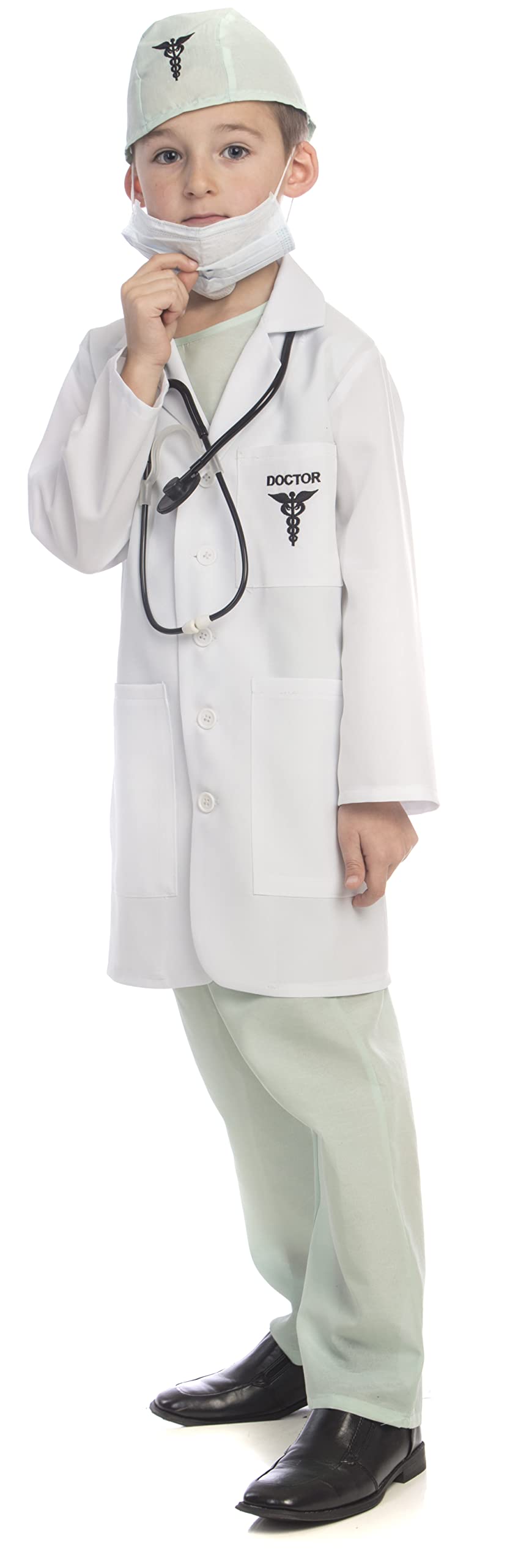 Costume Dress Up America Doctor Scrubs Para Niños Con Estetoscopio - Venta Internacional.