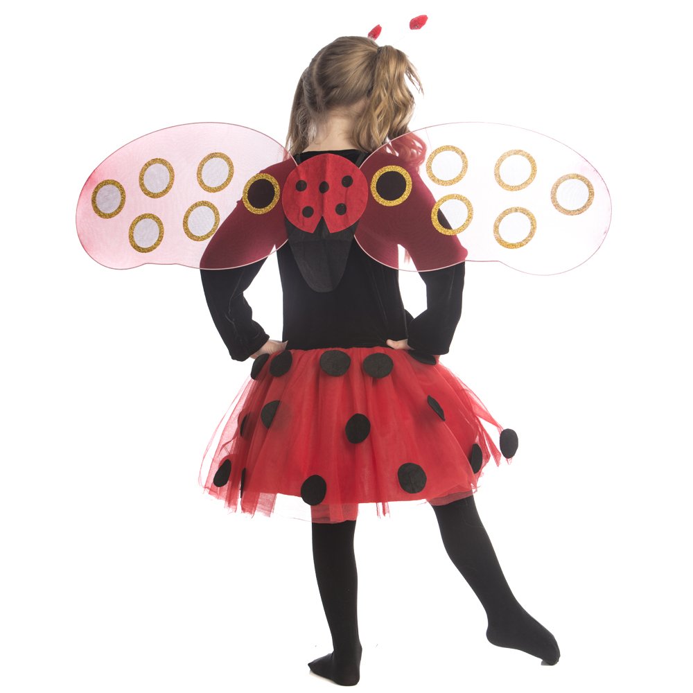 Foto 3 pulgar | Disfraz Dress Up America Lady Bug Para Niñas Con Alas Y Diadema - Venta Internacional.
