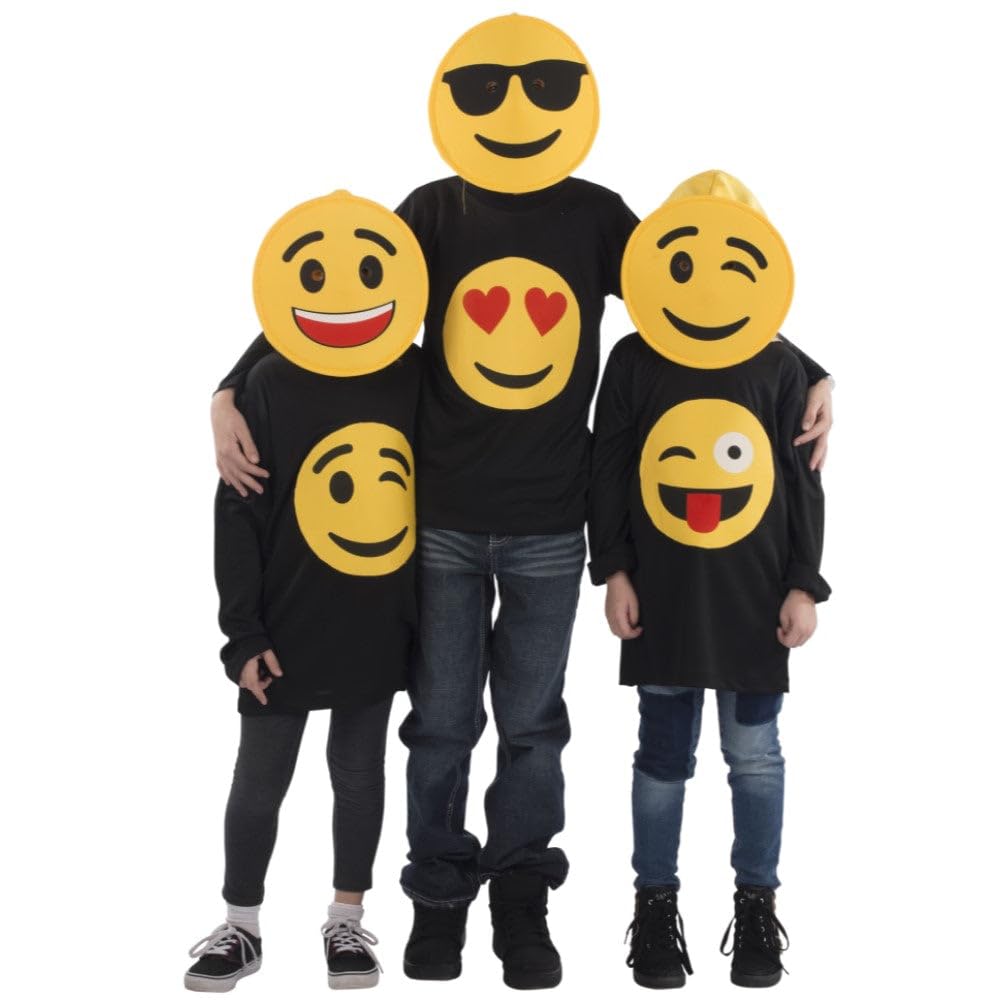 Foto 3 pulgar | Camiseta Dress Up America Con Emoticono Facial Con La Lengua Fuera Para Niños - Venta Internacional.