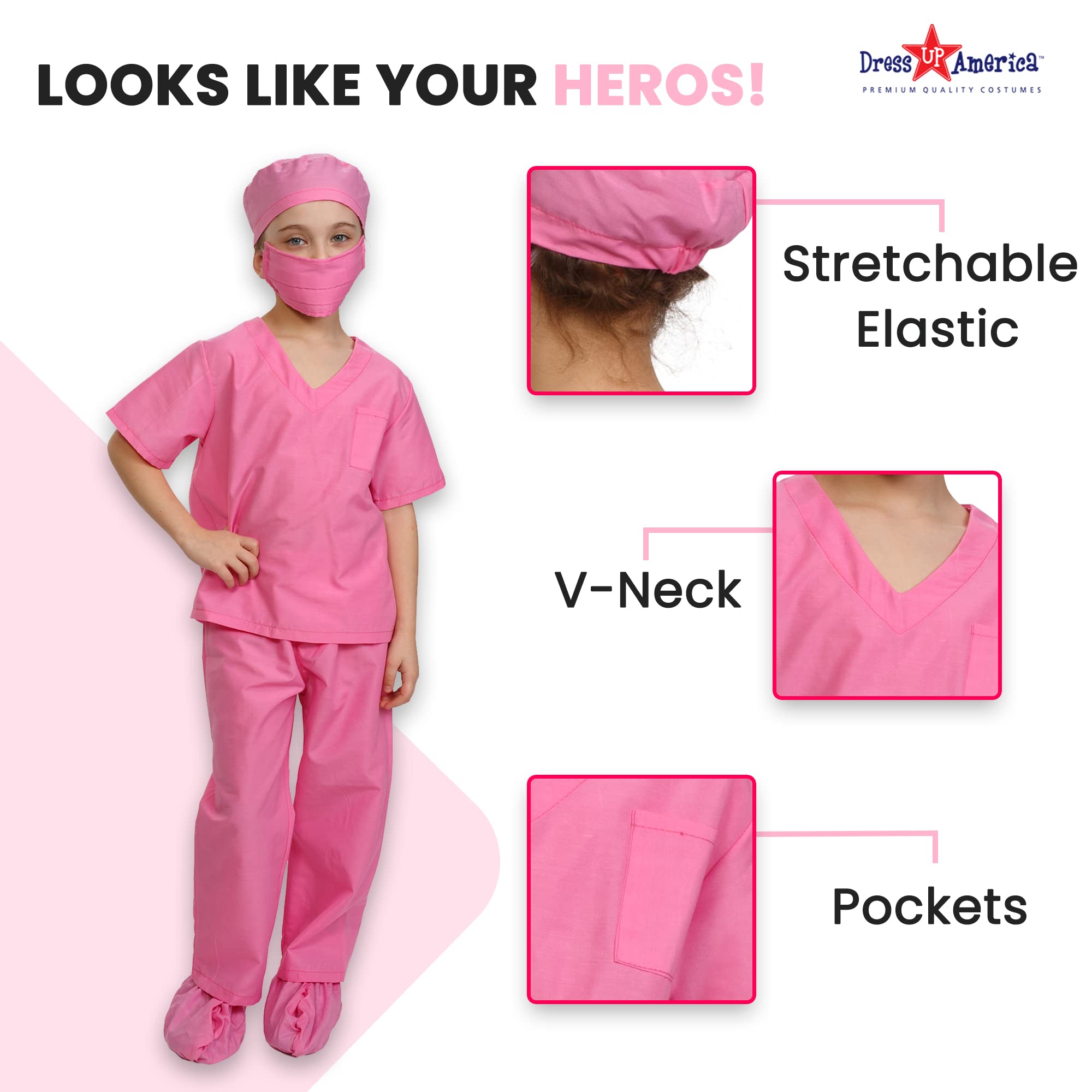 Foto 3 | Costume Dress Up America Doctor Scrubs Para Niños - Venta Internacional.