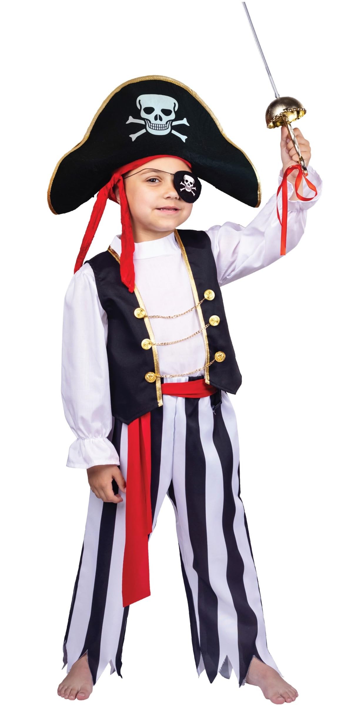 Foto 2 pulgar | Disfraz De Pirata Dress Up America Para Niños Con Blusa, Pantalones Y Más - Venta Internacional.